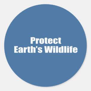 Sticker Rond Protégez la faune de la terre