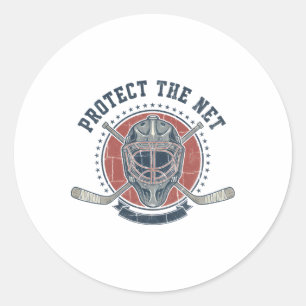 Sticker Rond Protégez le filet Conception de palet pour amateur