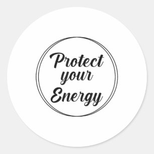 Sticker Rond Protégez votre soutien en santé mentale énergétiqu
