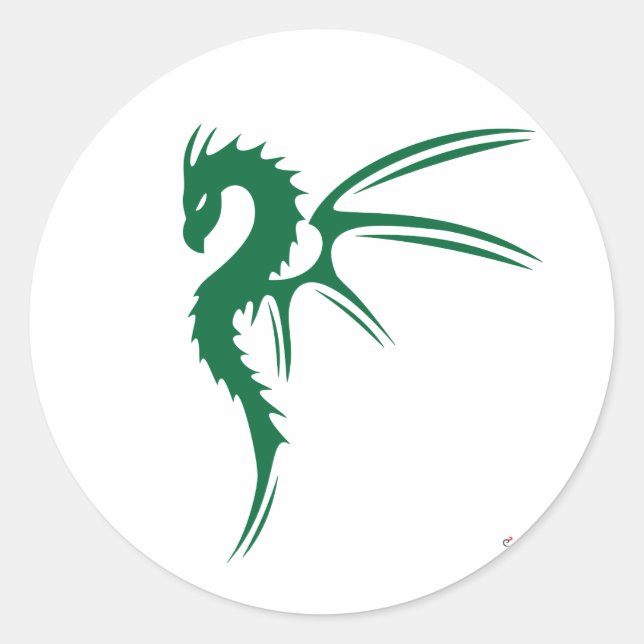 Sticker Rond Prothero le dragon vert (Devant)