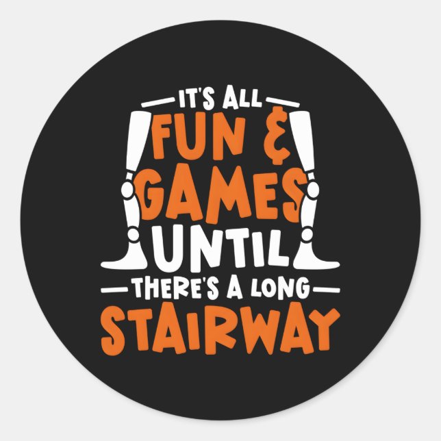 Sticker Rond Prothèse de la jambe (Devant)