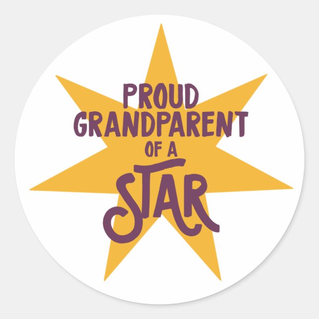 Sticker Rond Proud Grandparent (Devant)