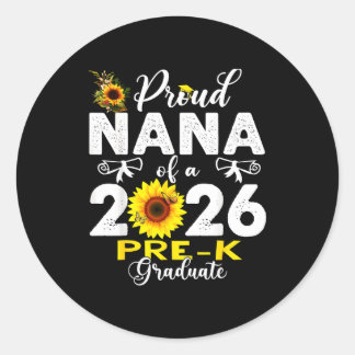Sticker Rond Proud nana of 2026 pre-k graduate mothers day