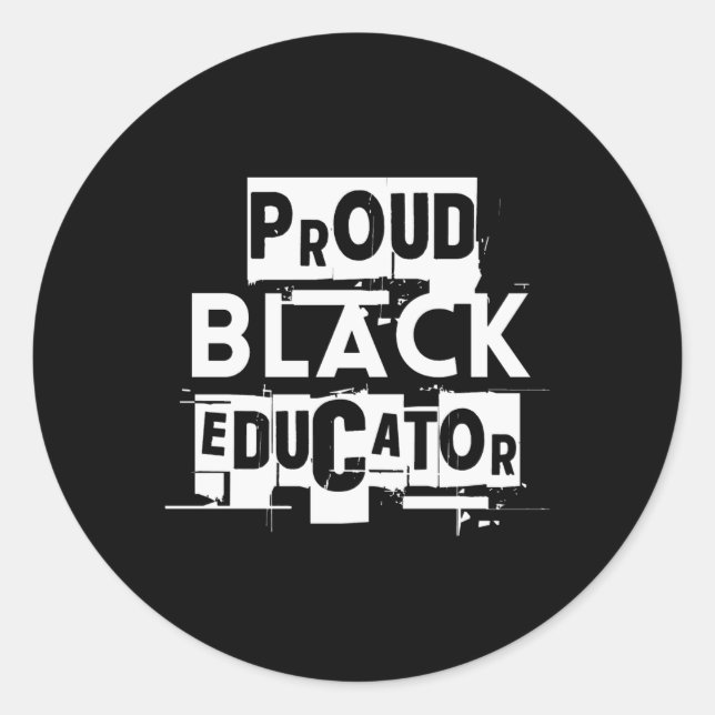 Sticker Rond Prouve Black Educator - Bold Emaîtrise Design Sti (Devant)