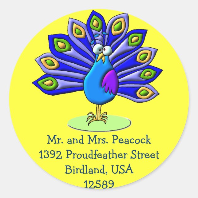 Sticker Rond Prouve Peacock (Devant)