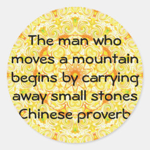 Sticker Rond Proverbe chinois inspiré