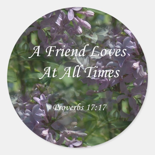 Sticker Rond proverbes17-17 ~ Lilacs (Devant)