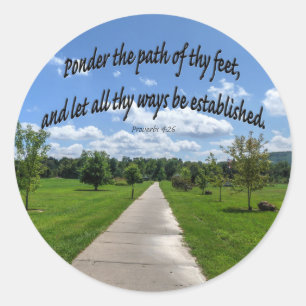 Sticker Rond Proverbes 4:26