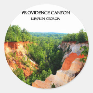 Sticker Rond PROVIDENCE CANYON - Lumpkin, Géorgie