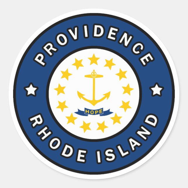 Sticker Rond Providence Rhode Island (Devant)