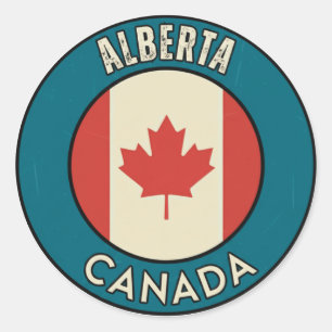 Sticker Rond Province d'Alberta Canada