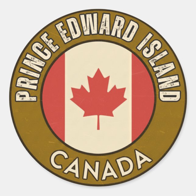 Sticker Rond Province de l'Île-du-Prince-Édouard Canada (Devant)