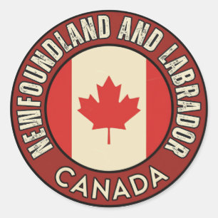 Sticker Rond Province de Terre-Neuve-et-Labrador Canada