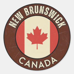 Sticker Rond Province du Nouveau-Brunswick Canada