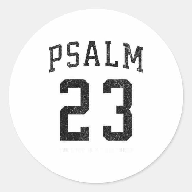 Sticker Rond Psalm 23 Jersey  (Devant)