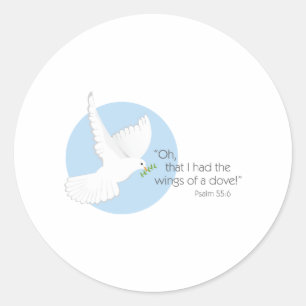 Sticker Rond Psalm Dove