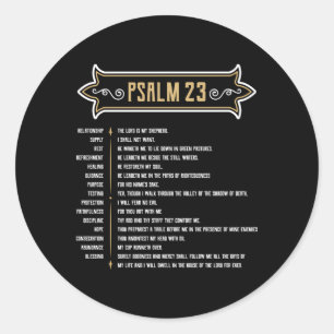 Sticker Rond Psaume 23 Dieu Est Mon Berger