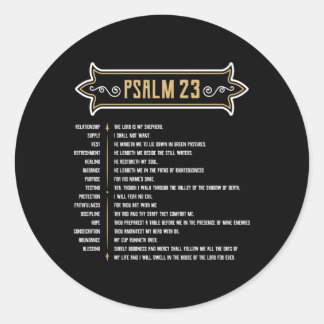Sticker Rond Psaume 23 Dieu Est Mon Berger