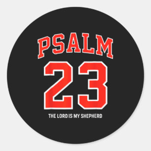 Sticker Rond Psaume 23 Le Seigneur est mon berger Christian Foo