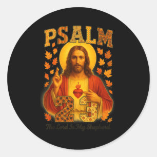 Sticker Rond Psaume Hugvyn 23 Le Seigneur Est Mon Berger Foi To