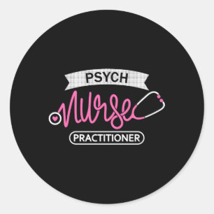 Sticker Rond Psych Infirmière Praticien Np- Psychiatrique Tal S