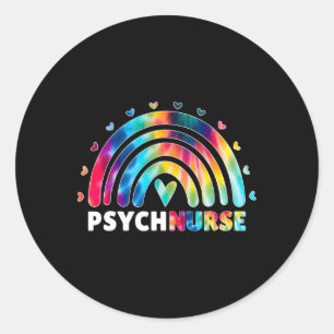 Sticker Rond Psych Infirmière Tie Dye Infirmière Santé mentale