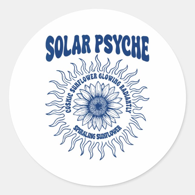 Sticker Rond Psyche solaire (Devant)