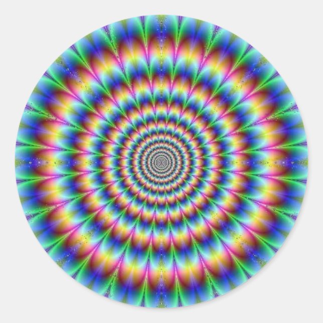 Sticker Rond Psychedélie (Devant)