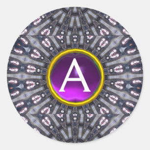 Sticker Rond PSYCHÉDELIQUE KALEIDOSCOPE /MYSTIC MEMORIE monogra