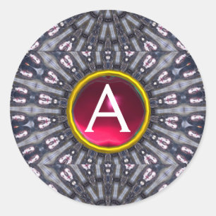 Sticker Rond PSYCHÉDELIQUE KALEIDOSCOPE /MYSTIC MEMORIE monogra