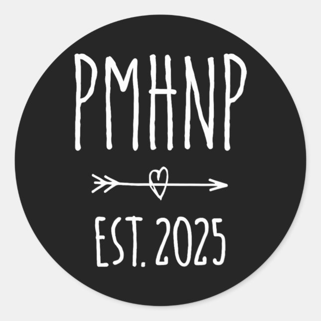 Sticker Rond Psychiatrie infirmière praticienne Pmhnp Graduatio (Devant)