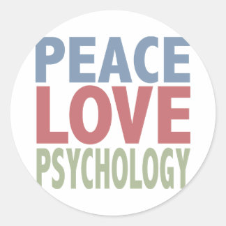 Sticker Rond Psychologie de l'amour de la paix