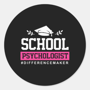 Sticker Rond Psychologie École Psychologue Différencié