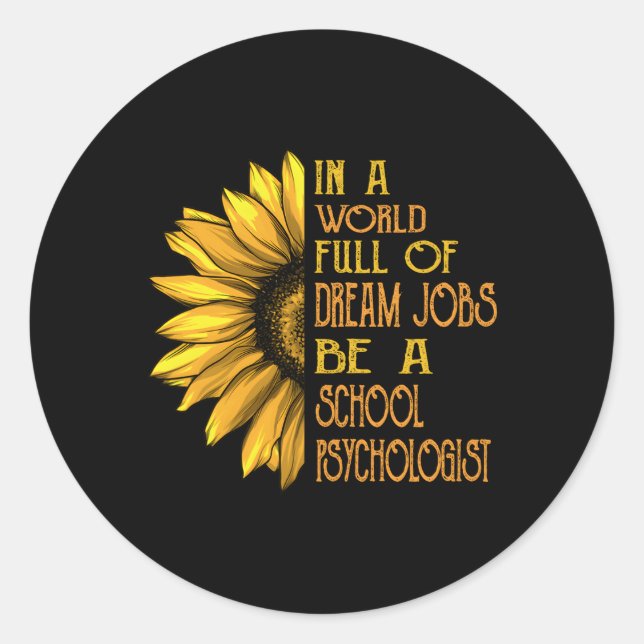 Sticker Rond Psychologie scolaire (Devant)
