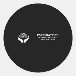 Sticker Rond Psychologue certifié par le conseil d'hygiène ment