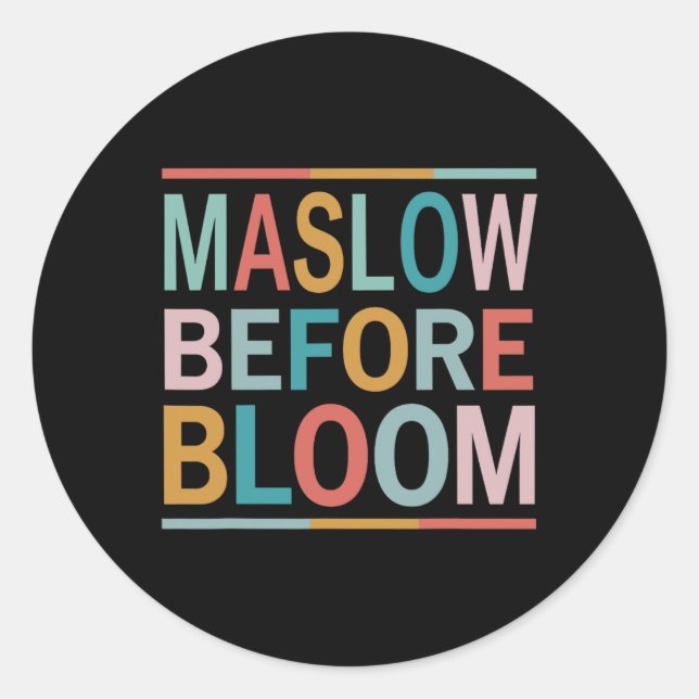 Sticker Rond Psychologue Maslow Avant Bloom Spirate Clro Enseig (Devant)