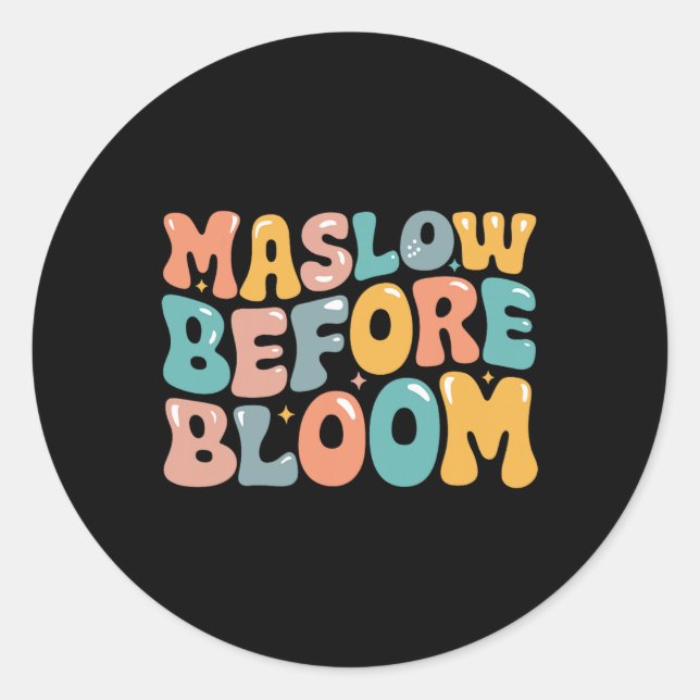Sticker Rond Psychologue Maslow Avant Bloom Spirate Clro Enseig (Devant)