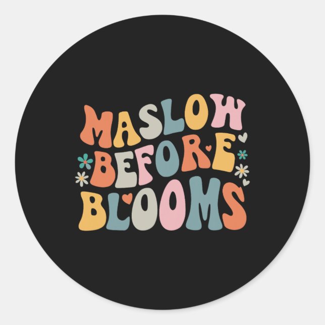 Sticker Rond Psychologue Maslow Avant Bloom Spirate Clro Enseig (Devant)