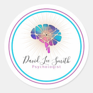 Sticker Rond Psychologue / Neurologue