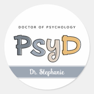 Sticker Rond Psychologue PsyD sur mesure
