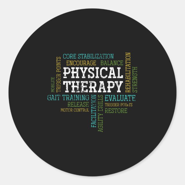 Sticker Rond Pta Physical Motivational Therapy Gift Physical Th (Devant)