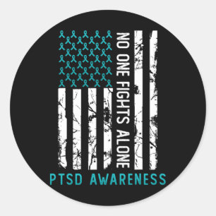 Sticker Rond Ptsd Post Traumatique Stress Disorder Sensibilisat
