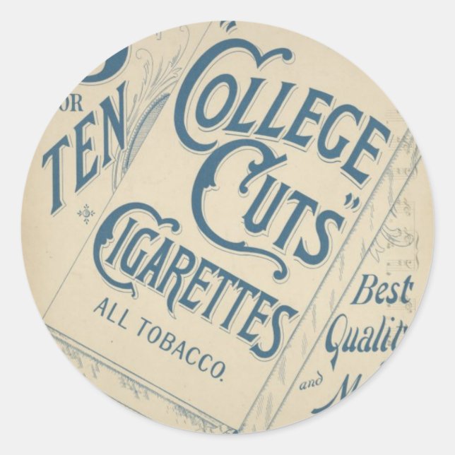 Sticker Rond publicité pour cigarettes (Devant)