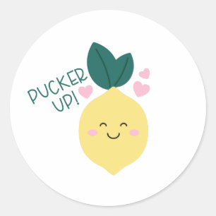 Sticker Rond Pucker Up