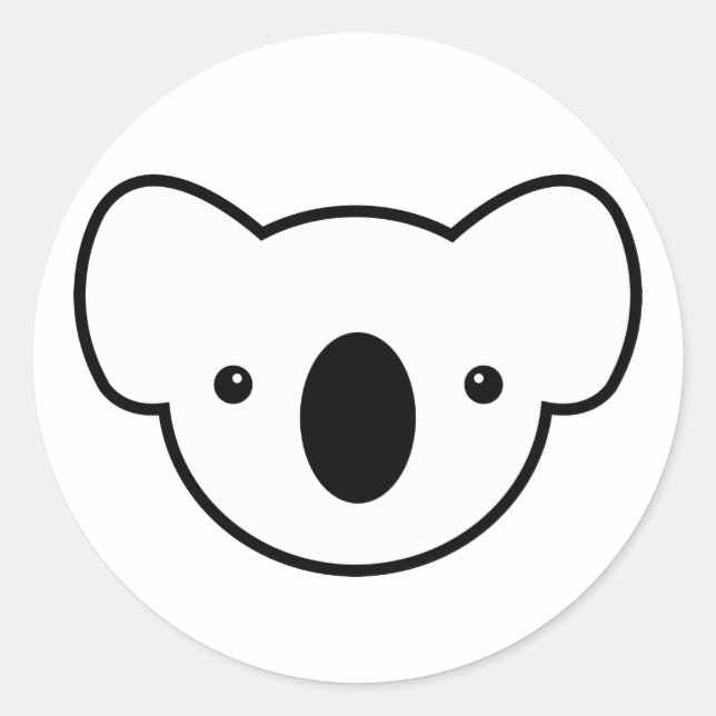Sticker Rond Pudding le Koala (Devant)