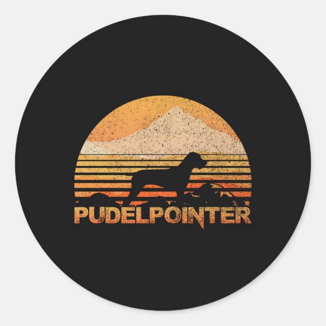 Sticker Rond Pudelpointeur (Devant)