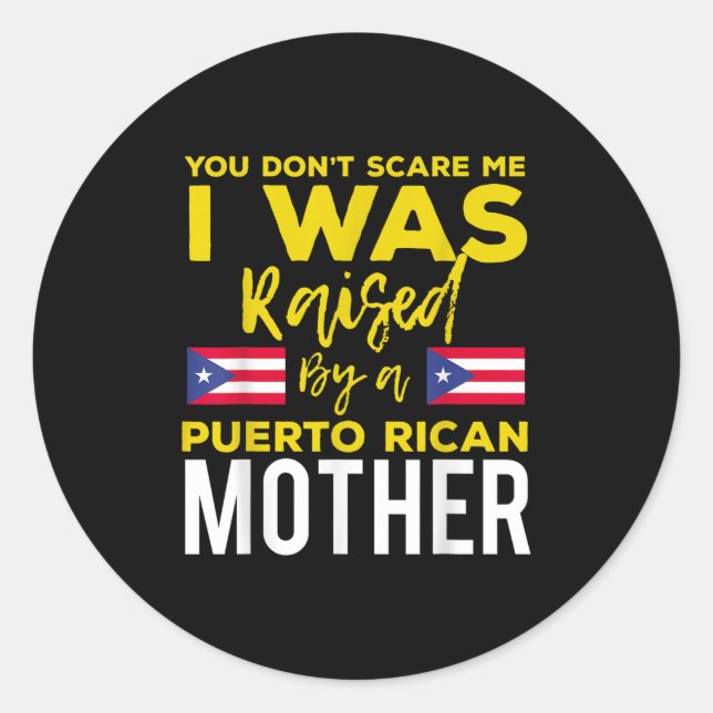 Sticker Rond Puerto Rican Joke Quote Puerto Rico Pride  (Devant)