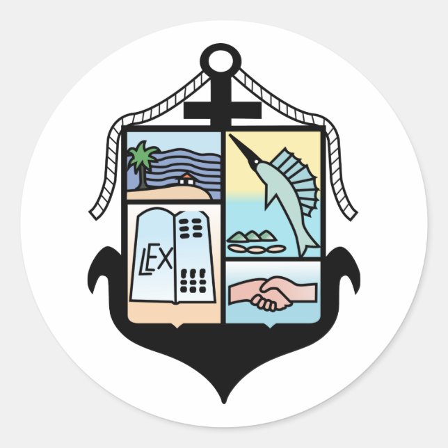 Sticker Rond Puerto Vallarta, Mexique (Devant)