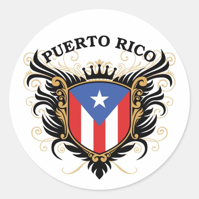 Sticker Rond Puertorico (Devant)