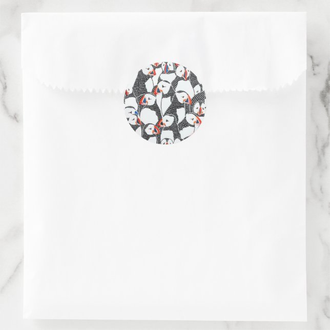 Sticker Rond Puffin (Sac)